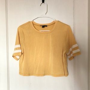 Yellow cropped t-shirt